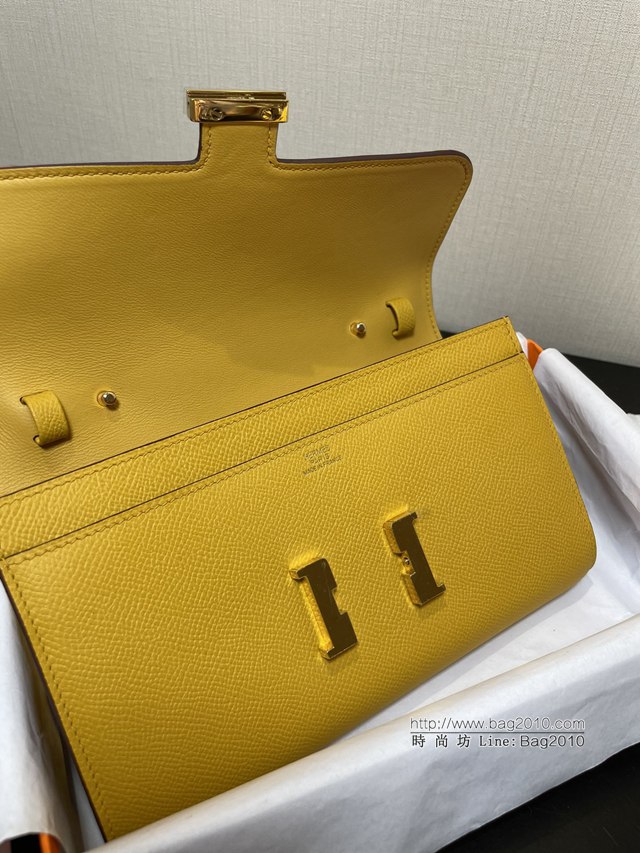 Hermes女士小挎包 愛馬仕Constance康康to go斜挎包 琥珀黃金扣  tdh2277
